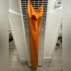 House of Harlow 1960 Orange Scoop Neck Slip Dress